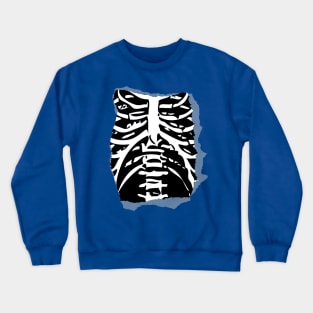 Ripped shirt skeleton showing Crewneck Sweatshirt